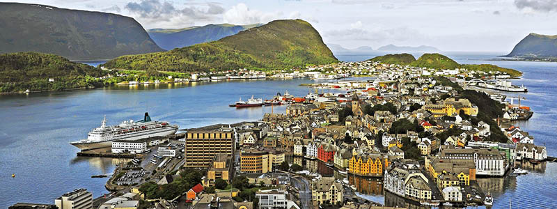 Ålesund i det nordlige Norge
